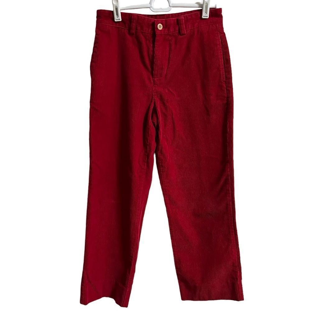 Vineyard Vines youth boys size 12 red corduroy pants.